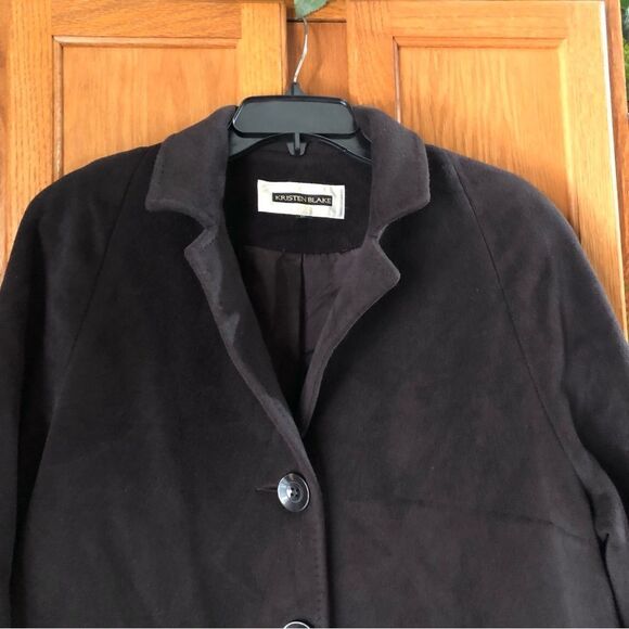 Kristen Blake Studio Collection Brown Angora Wool Blend Buttons Jacket Coat - 16 - Picture 2 of 14